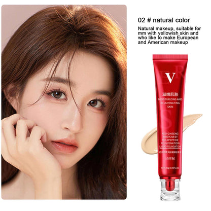 Red Ginseng Bird's Nest Polypeptide Foundation Liquid Oil Control Waterproof Makeup-free BB Cream
