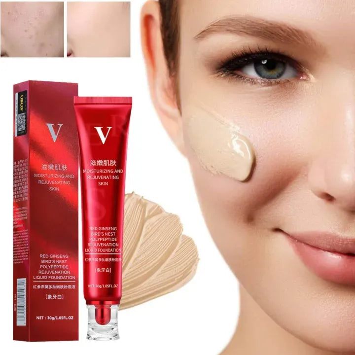 Red Ginseng Bird's Nest Polypeptide Foundation Liquid Oil Control Waterproof Makeup-free BB Cream